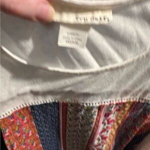 Anthropologie Colorful Striped Floral Top